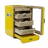 Cigarloong Camlı 4 Çekm.Puro Kutusu Humidor Sarı 200's