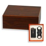 CIGARLOONG Cedar Alman Humidor Puro Kutusu Karbon Çakmak Kesici Seti