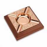 Cigarloong Damascus Ahşap Puro Küllüğü RoseGold 4lü