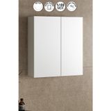 Çiğdem 55 cm Beyaz MDF Aynalı Asma Banyo Üst Dolabı