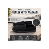 ÇİĞDEM KUNDURA ÇİĞDEM SİYAH KETEN AYAKKABI