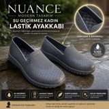 Çiğdem Kundura Nuance - Modern Tasarım Kadın Lastik Bahçe Ayakkabısı - Siyah - 41