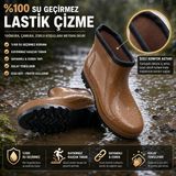 Çiğdem Kundura Ulaş Kahve Rençber Bahçe Kısa Lastik Çizme - Kahverengi - 44 - ST02265-KAHVERENGİ-44