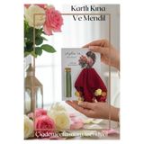 çiğdemcetasarım Kartlı Hediyelik Kırmızı Halay Mendili Ve Kına 5 Adet, Gelin Damat Düğün Kına Sünnet Nişan Bride