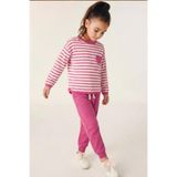 Cigit Çizgili Sweatshirt Takım 1-7 Yaş Fuşya