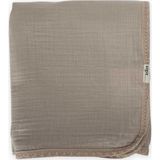 Cigit Dantel İşlemeli Tekkat Müslin Battaniye 100X100 cm +/- 3 cm Vizon