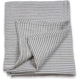 Cigit Organik Müslin Bebek Battaniyesi 90X100Cm Füme İnce Çizgili Yumuşak Pamuklu Doku - 90 x 100 cm