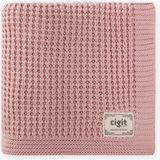 Cigit Selanik Triko Battaniye 80X100 (+/-5 cm ) Pudra Pembe - 80 x 100 cm