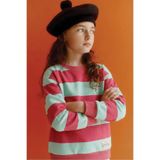 Cigit Sweatshirt 4-12 Yaş Mint Mercan Cizgili
