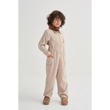 Cigit Tencel Önü Fermuarlı Tulum 2-7 Yaş Bej - 3 - 4 Yaş