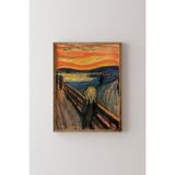 Çığlık Tablosu - Edvard Munch - Ahşap Desenli Çerçeve, Ahşap, 33 x 42