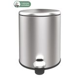 Cigo 6 LT Yumuşak Kapanan Pedallı Banyo Mutfak Ofis Çelik Çöp Kovası - Mat & İç Kısım Siyah