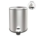 Cigo Paslanmaz Çelik Pedallı Banyo Çöp Kovası - Gri - 6 Lt