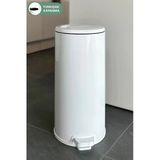 Cigo Pedallı Mutfak Banyo Çöp Kovası 20 Lt Beyaz-İç Kısım Siyah