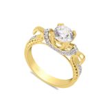 CiGold YZ70001410 14 Ayar Altın Özel Tasarım Tektaş Yüzük