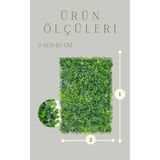 Cihan Çiçekçilik Yapay Çiçek Duvar Kaplama Panel Şimşir Tabaka 40x60 Cm Yeşil Dikey Bahçe Kontef