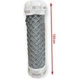 Cihan Çit Galvanizli Örgü Tel Bahçe Çiti - 2,00 mm Kalınlık 80*80 Göz Aralığı H:120 cm L:10 Metre - H:120CM