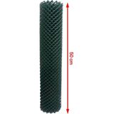Cihan Çit Pvc Kaplı Örgü Tel Bahçe Çiti - 3,00 mm Kalınlık 35X35 Göz Aralığı H:50 cm L:10 Metre - H:50CM