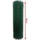 Cihan Çit Pvc Kaplı Örgü Tel Bahçe Çiti - 3,00 mm Kalınlık 85 x 85 Göz Aralığı L:10 Metre - H:100 CM