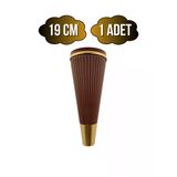 Cihan Desenli 19Cm Plastik Ayak Mobilya Masa Ve Dolap Ayağı(19Cm)(Kahverengi - Altın) Kahverengi 19Cm 19Cm - 1 Adet
