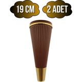 Cihan Desenli 19CM Plastik Ayak Mobilya Masa ve Dolap AYAĞI(19CM)(KAHVERENGİ - Altın) - Kahverengi - 19cm - 2 ADET