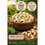 Cihan Kuruyemiş 250GR. Jumbo Boy Çiğ Kaju Fıstığı - 250 gr