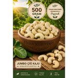 Cihan Kuruyemiş 500GR. Jumbo Boy Çiğ Kaju Fıstığı - 500 gr