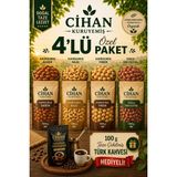 Cihan Kuruyemiş 500GR. Kavrulmuş Badem 500GR. Kavrulmuş Kaju 500GR. Kavrulmuş Fındık Içi 500GR. Tuzlu Fıstık 4'lü Set - 2 kg