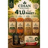 Cihan Kuruyemiş 500GR. Tuzlu Fıstık 500GR. Soslu Fıstık 500GR. Susamlı Fıstık 500GR. Kaplama Fıstık 4'lü Set - 2 kg