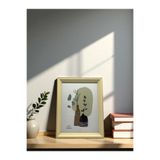 CİHO 15×20 Cm Camlı Ahşap Dekoratif Kontrast Beyaz Detaylı Fotoğraf / Anı Çerçevesi