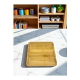 CİHO Bambu Ahşap Kare Servis Sunum Tabağı Kahvaltılık , Çerezlik, Sunumluk 20 CM (vivatti)