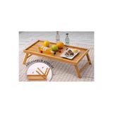 CİHO Katlanır Ayaklı Bambu Yatak Keyif Tepsisi (50cm*30cm), Portatif Tepsi
