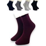 CİHO Premium 5 Çift Bambu Kadın Lastiksiz Roll Top Soket Dikişsiz Çorap, İz Bırakmayan ve Sıkmayan 36-40