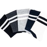 CİHO SOCKS 12 Çift Bayan Pamuklu Düz Renkler Tenis Çorabı SİYAH BEYAZ FÜME LACİVERT -1
