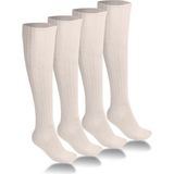 Ciho Socks 4 Çift Diz Altı Kışlık Kadın Yünlü Uyku Çorabı Soft Touch - 00Y-Beyaz - 36 - 40