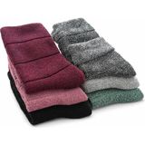 Ciho Socks 6 Çift Kadın Kışlık Ters Havlu Kalın Pamuk Modal Karışımlı Kıvrık Lastiksiz Soket Çorap - 36 - 40 - Çok Renkli