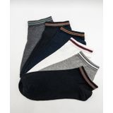 CİHO SOCKS Basic 12 Çift ERKEK Lastik Kısmı Şerit Detaylı Patik Çorap