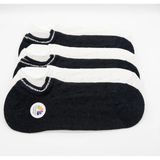 Ciho Socks Kadın Pamuklu 6 Çift Pirinç Örgü Renkli Görünmez Sneaker Çorap - 36 - 40 - Beyaz - Siyah