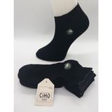 Ciho Socks Premium Siyah 6 Çift Dikişsiz Bambu Ekstra Yumuşak Kadın Patik Çorap - 36 - 40