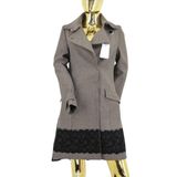 ÇIKARILABİLİR TÜL DETAYLI 38 / M - L/40 CAMEL KRUVAZE YAKALI KAŞE PALTO KABAN Kahverengi 36 REG