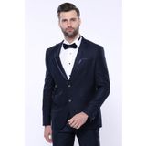 Çıkma Yaka Koyu Lacivert Damatlık Takım Elbise | Wessi