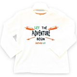 Çikoby Erkek Bebek Adventure Baskılı Pamuk Bluz - Ekru - 6 - 9 Ay