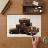 Çikolatalı Brownie - Çikolatalı Tatlı Tasarımı 240 Parça Ahşap Puzzle Ahşap Kutuda MP01745