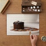 Çikolatalı Kek Tasarımı 240 Parça Ahşap Puzzle Ahşap Kutuda MP00363