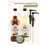 Çikolatalı Kurabiye & Cafe Au Lait Aromalı Kahve & Meyve Şurubu 2 x 700 ml.