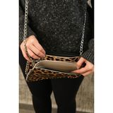 Çildan Womens Inci Detaylı Leopar El Kol ve Omuz Çantası