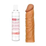 Çilek Aromalı Kayganlaştırıcı Jel ve Naturel Etkili 5 cm Dolgulu Premium Çoklu Kullanımlı Kılıf