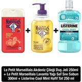 Çilek Duş Jeli + Lavanta Saf Sıvı Sabun + Listerine Cool Mint Hafif Tat 250 Ml