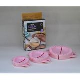 Çilek Ev 3'Lü Pembe Çiğ Börek Mantı Poğaça Hamur Ravioli Kalıbı