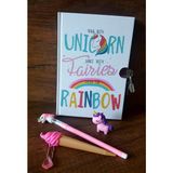 Çilek Home Avm Çilek Home Hediyelik Unicorn Kilitli Hatıra Defteri+Dondurma ve Yumurtlayan Kalem-Unicorn Silgi